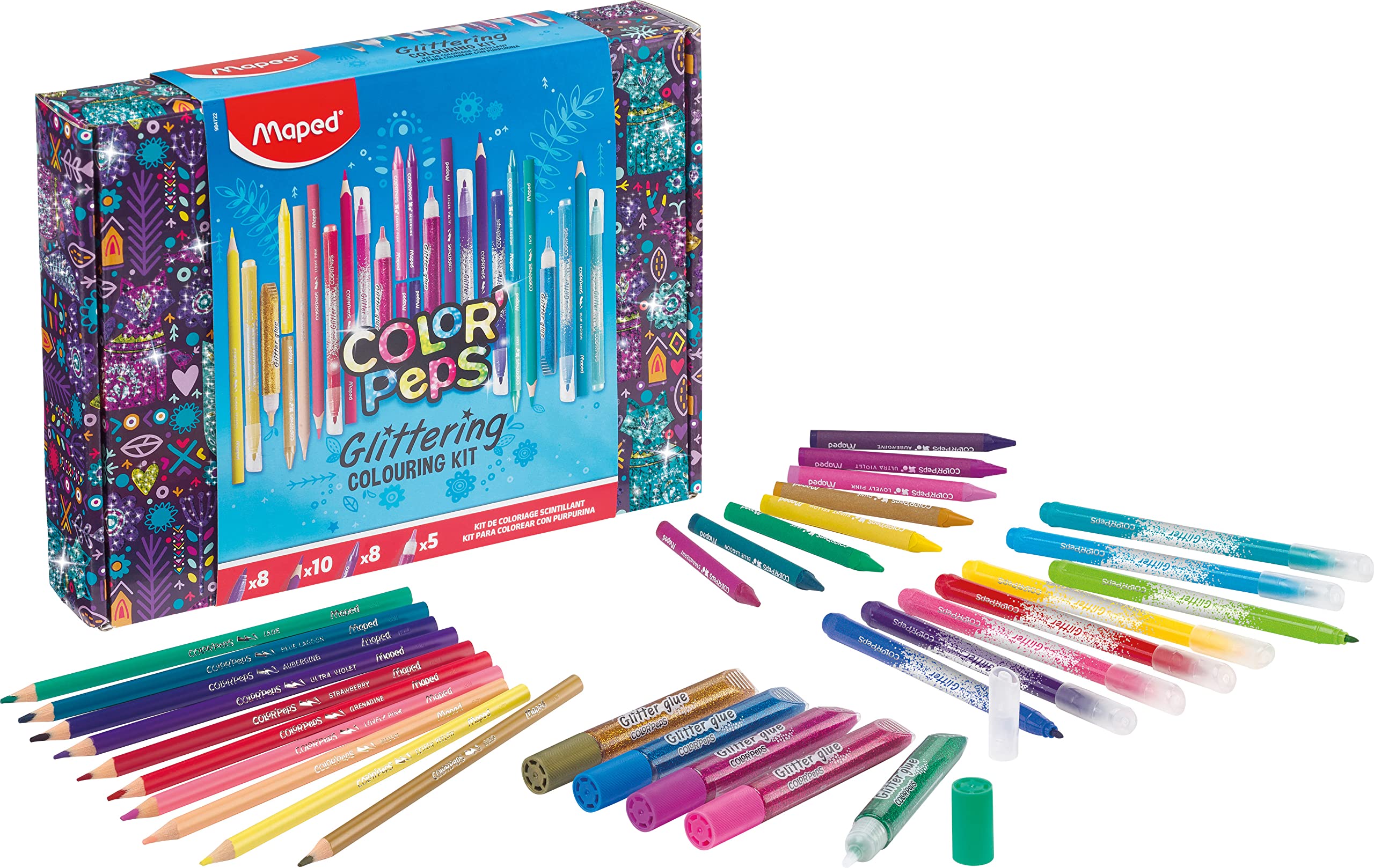 Maped Coloring Glitter Kit 31 Pcs - Al Masam Stationery LLC Main image