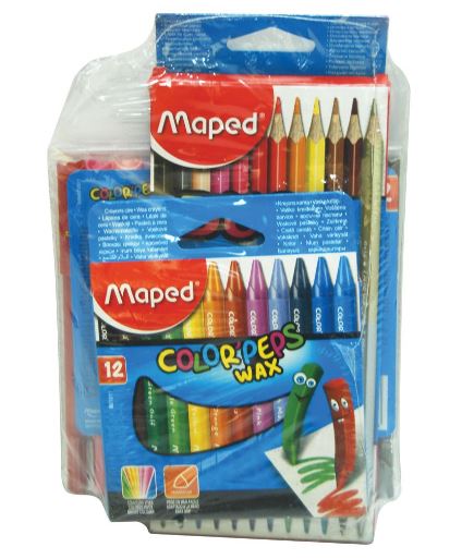 Maped Crayons 12col+Felt Pen 12c+Col peps 18c - Al Masam Stationery LLC Main image