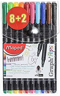 Maped Graph'Peps Fineliner Pack of 8+2 - Al Masam Stationery LLC Main image