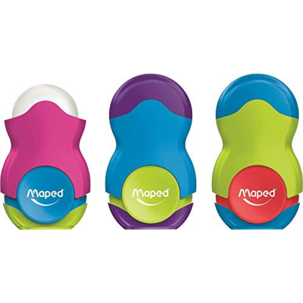 Maped Loopy 1Hole Sharpner-Eraser Soft Touch - Al Masam Stationery LLC Main image