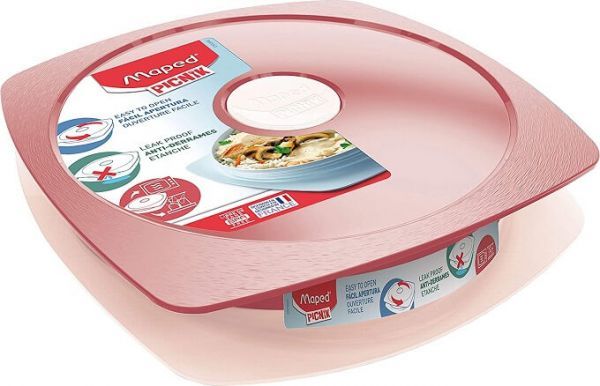 Maped Picnik Adult Lunch Plate  Brick Red - Al Masam Stationery LLC Main image