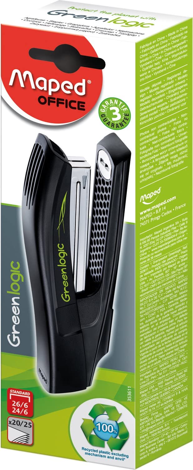 Maped Stapler Green Logic Full Strip 26/6 - Al Masam Stationery LLC Main image