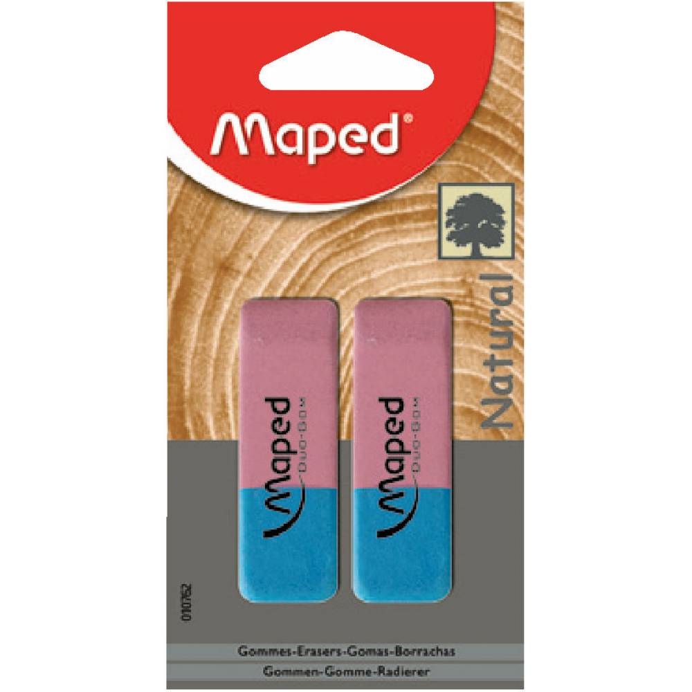 Maped Eraser Duo-Gom Blister pack of 2pcs - Al Masam Stationery LLC Main image