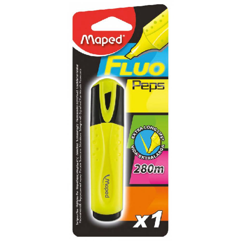 Maped Fluo Peps Highlighter Classic Yellow - Al Masam Stationery LLC Main image