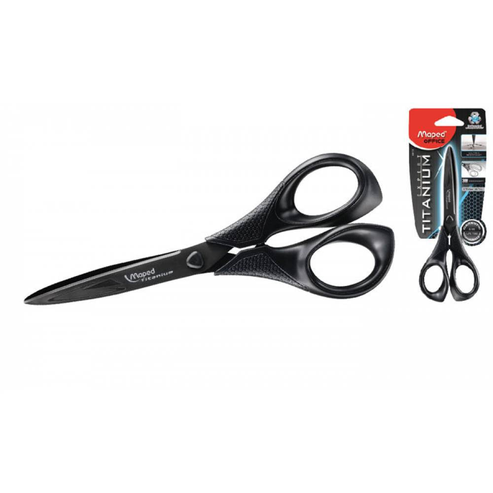 Maped Scissor 17cm Expert Titinium Blade Blister Pack - Al Masam Stationery LLC Main image