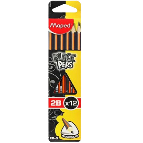 Maped Black Peps 2B Pencil - Al Masam Stationery LLC Main image