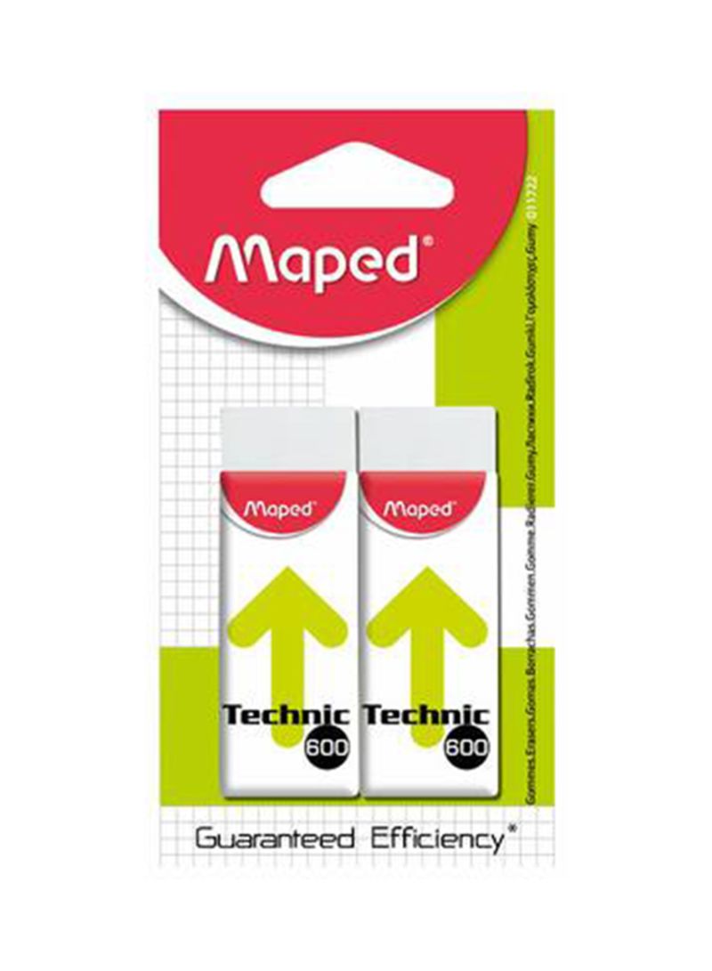 Maped Eraser Technic 600 - (Pack of 2) - Al Masam Stationery LLC Main image