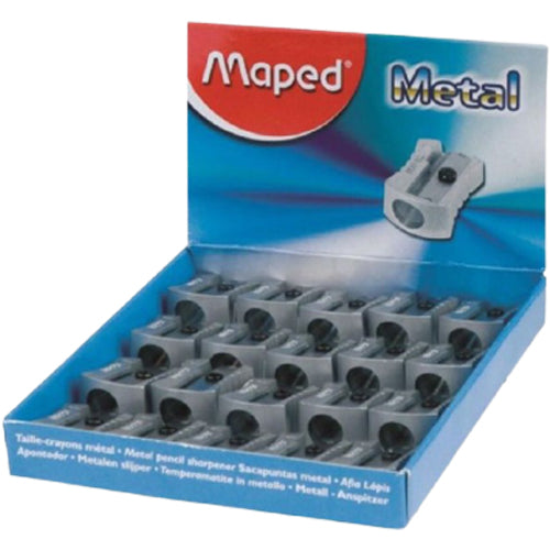 Maped Sharpner 1Hole Metal Box of 20Pcs - Al Masam Stationery LLC Main image