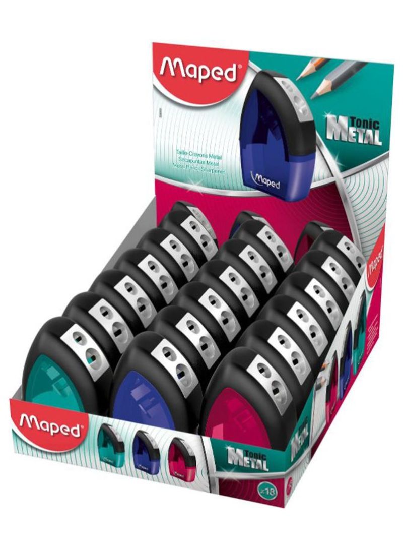 Maped Sharpner 2Hole TonicMetal - Al Masam Stationery LLC Main image
