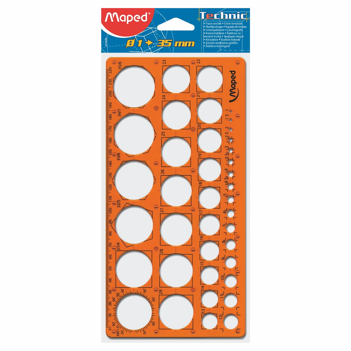 Maped Circle Template Ruler - Al Masam Stationery LLC Main image