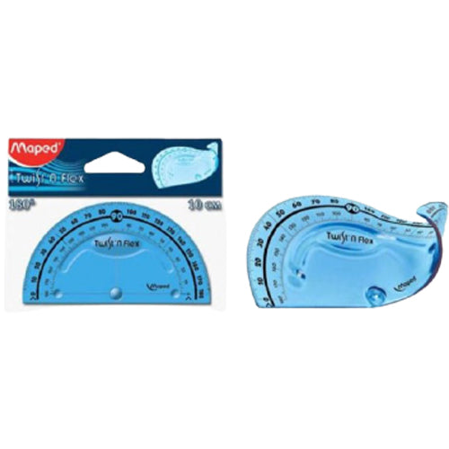 Maped Ruler 10cm Twist N Flex Protactor - Al Masam Stationery LLC Main image
