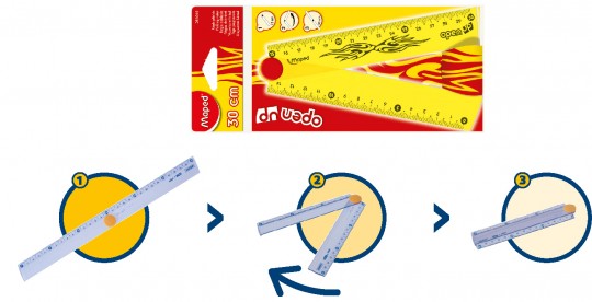 Maped Ruler 30cm Foldable Open Up - Al Masam Stationery LLC Main image