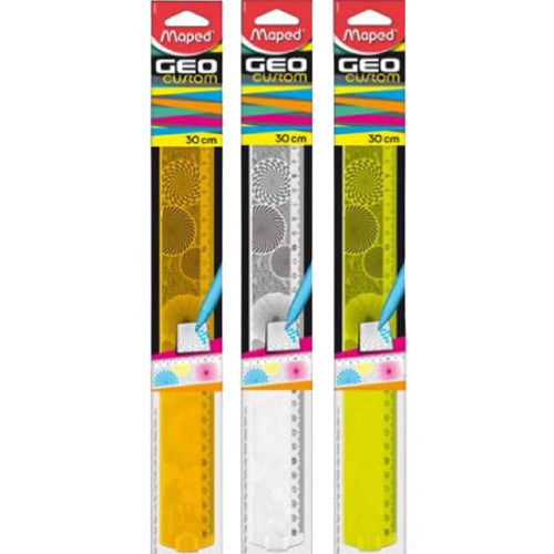 Maped Ruler 30cm Geocustom Flat Blister Pack - Al Masam Stationery LLC Main image