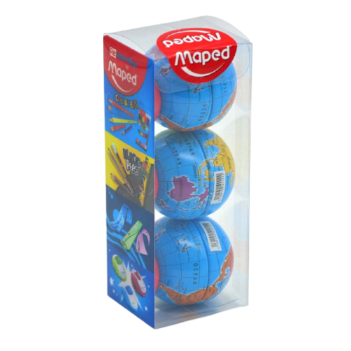 BT-Sharpener Globe 3 Pcs - Al Masam Stationery LLC Main image