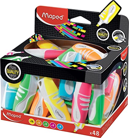 Maped Fluo Peps Highlighter  Pocket Ast Clr - Al Masam Stationery LLC Main image