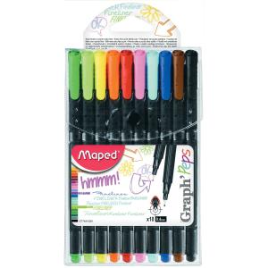 Maped Graph'Peps Fineliner Pouch of 10PCs - Al Masam Stationery LLC Main image