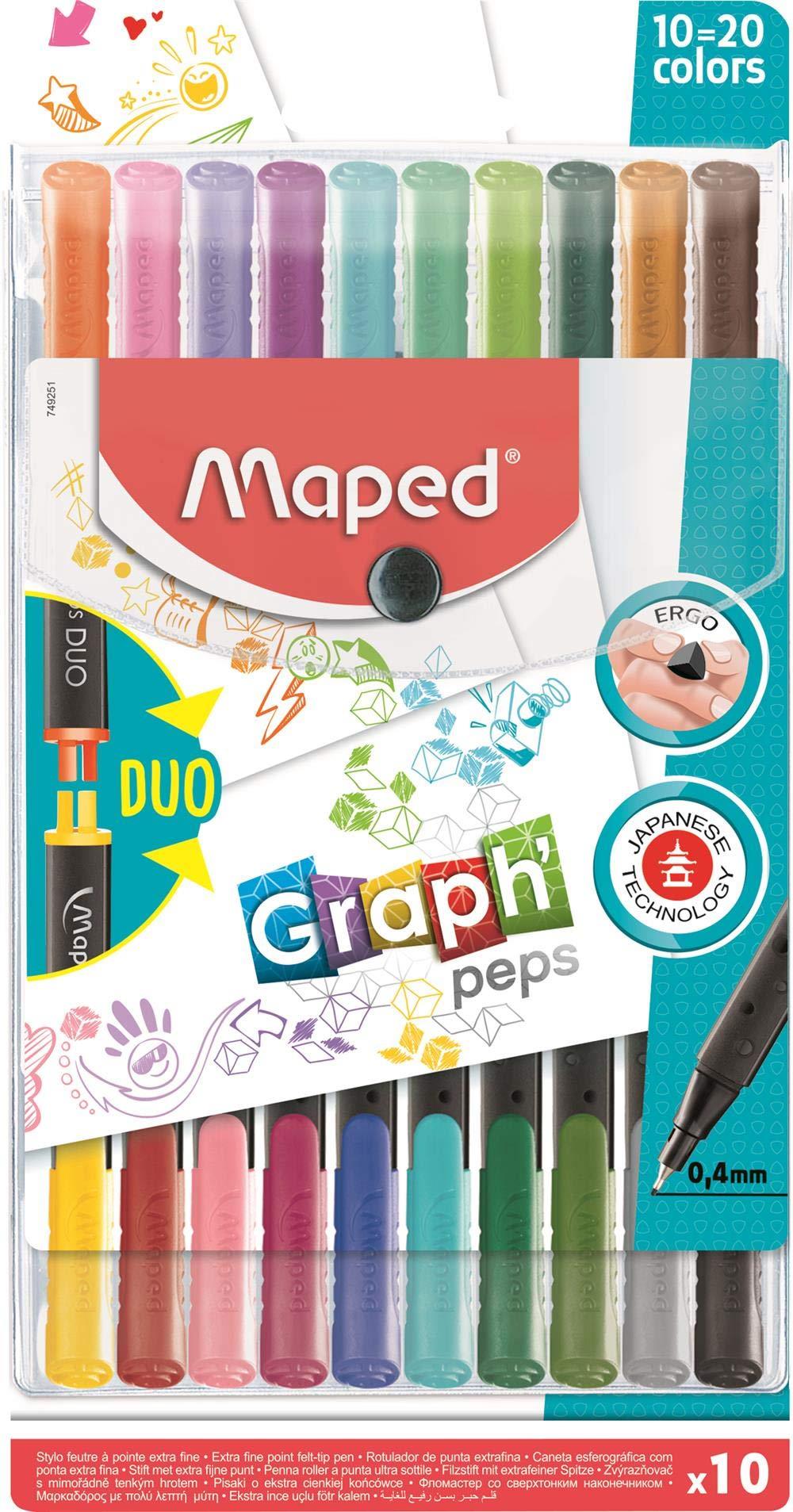 Maped GraphPeps Fineliner Duo Pack - Al Masam Stationery LLC Main image