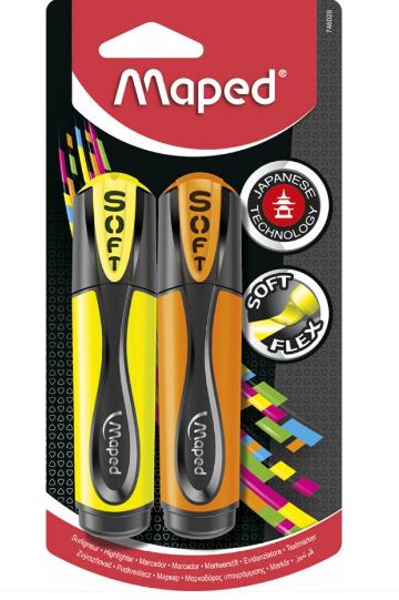 Maped Highlighter Soft Yellow+Asst Color Blister Pack Secondary image