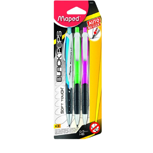 Maped Mech Pencil 0.5 Automatic Pack of 3pcs - Al Masam Stationery LLC Main image