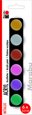 Marabu Acrylic Paints Set Metallic - MRU 1210000000205 - Al Masam Stationery LLC