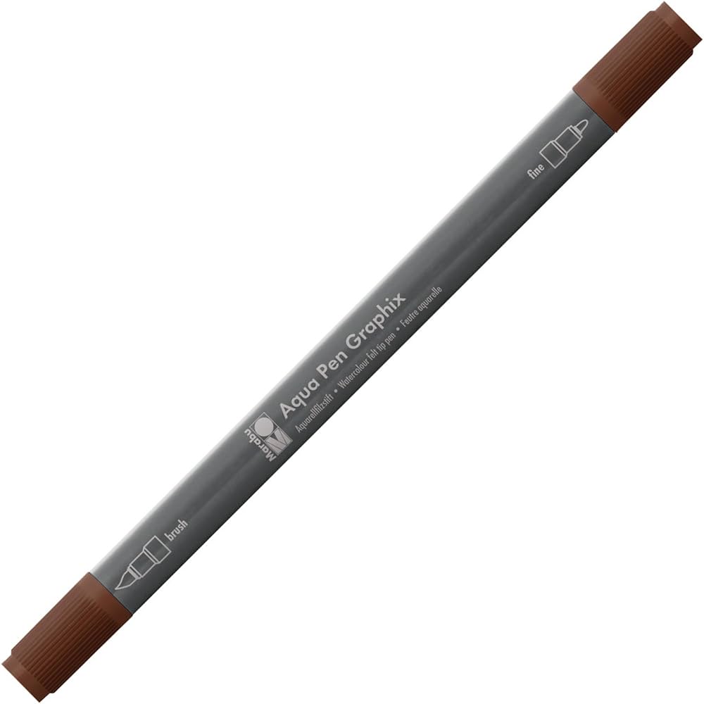 Marabu Aqua Pen Graphix, Dark Brown 045 - Al Masam Stationery LLC Main image