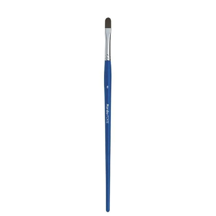 Marabu Forte Filbert No. 6 paintbrush with natural bristles and wooden handle for fine art painting.