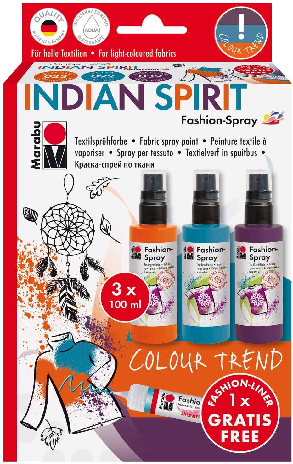 Marabu Indian Spirit Fashion Spray Set - Al Masam Stationery LLC Main image