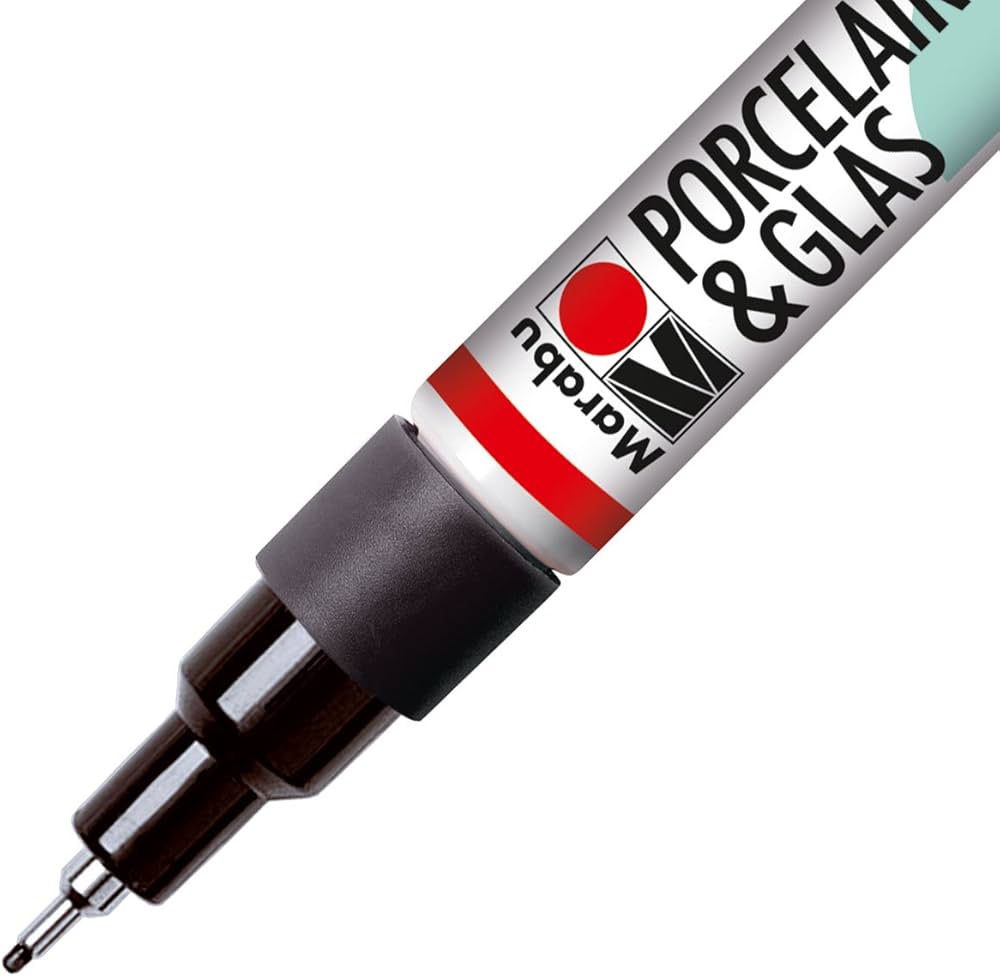 Marabu Porcelain & Glas Painter, 073 Black, 0.8Mm - Al Masam Stationery LLC -  - 