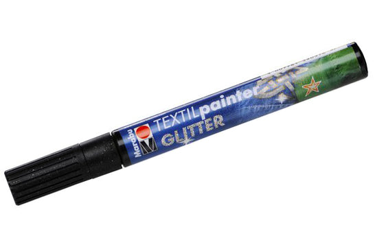 Marabu Textil Painter Glitter, 573 Glitter-Black, 3 Mm - Al Masam Stationery LLC Main image