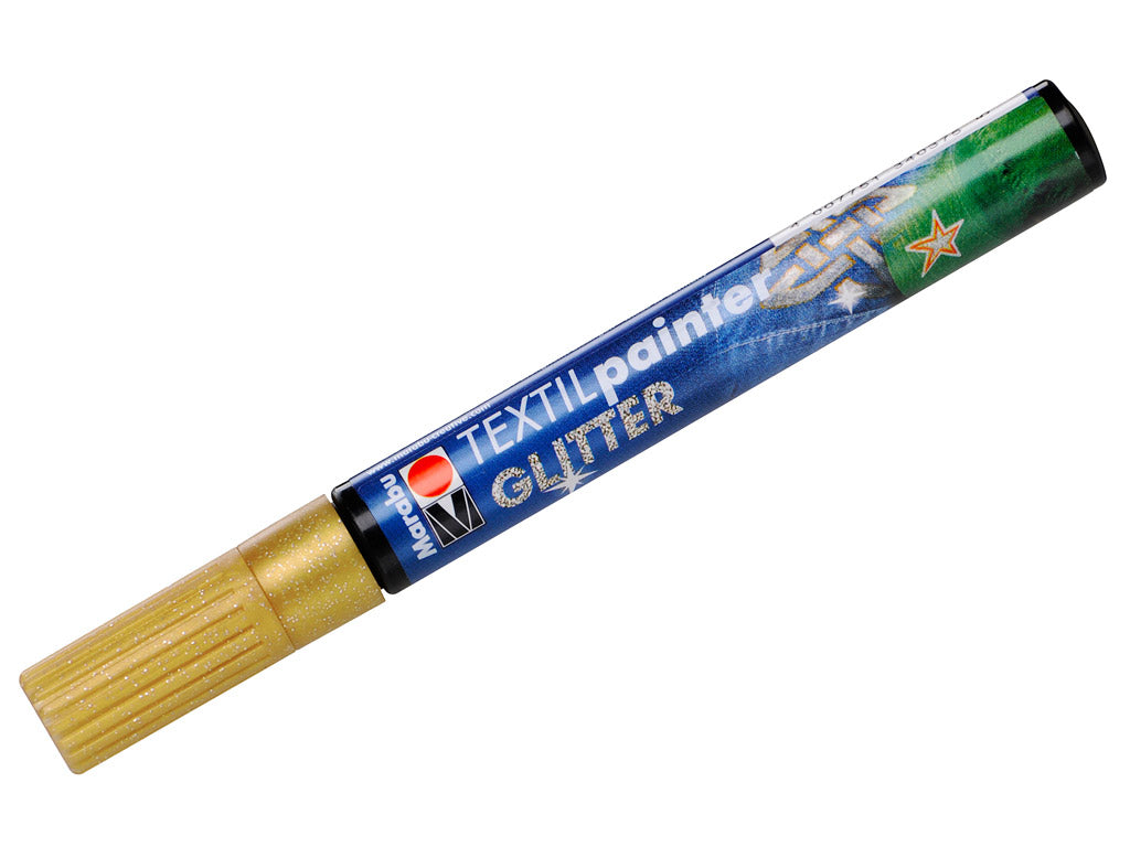 Marabu Textil Painter Glitter, 584 Glitter-Gold, 3 Mm - Al Masam Stationery LLC Main image