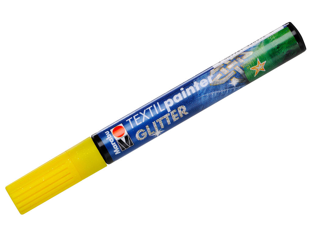 Marabu Textil Painter Glitter, 519 Glitter-Yellow, 3 Mm - Al Masam Stationery LLC Main image