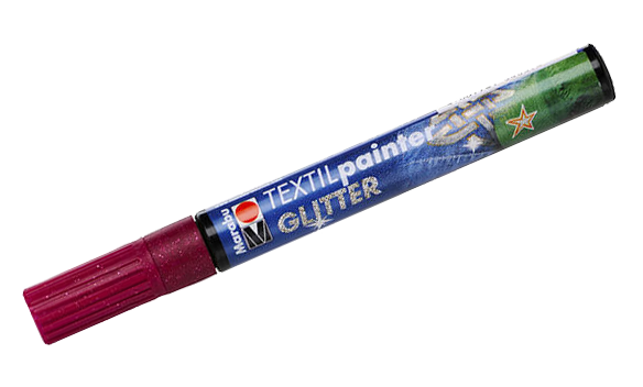Marabu Textil Painter Glitter, 532 Glitter-Red, 3 Mm - Al Masam Stationery LLC Main image