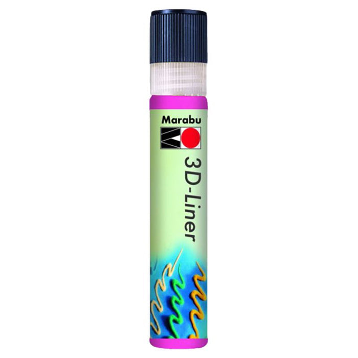 Marabu 3D-Liner 635 Pastel Lilac glass and ceramic paint pen, 25 ml, with a pastel purple tip for detailed 3D decorating.