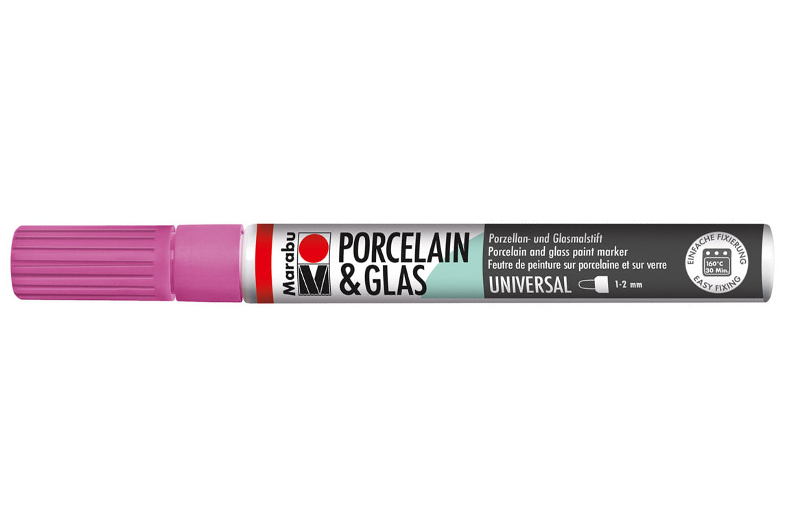 Marabu Porcelain & Glas Painter, 033 Rose Pink, 1 - 2 Mm - Al Masam Stationery LLC Main image