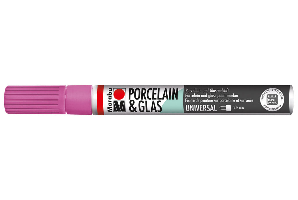 Marabu Porcelain & Glas Painter, 033 Rose Pink, 1 - 2 Mm - Al Masam Stationery LLC