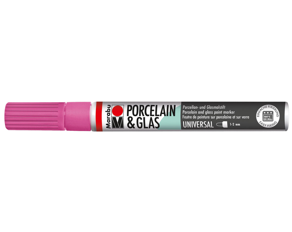 Marabu Porcelain & Glas Painter, 033 Rose Pink, 1 - 2 Mm - Al Masam Stationery LLC