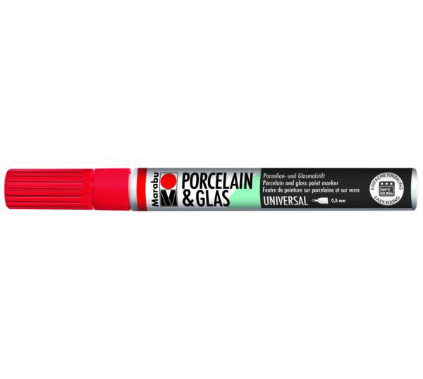 Marabu Porcelain & Glas Painter, 125 Cherry,  0.8Mm - Al Masam Stationery LLC Main image