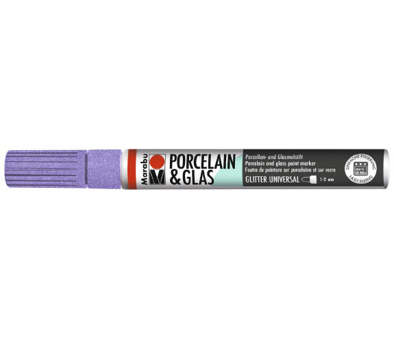 Marabu Porcelain & Glas Painter, 507 Glitter-Lavendel, 1 - 2 Mm - Al Masam Stationery LLC
