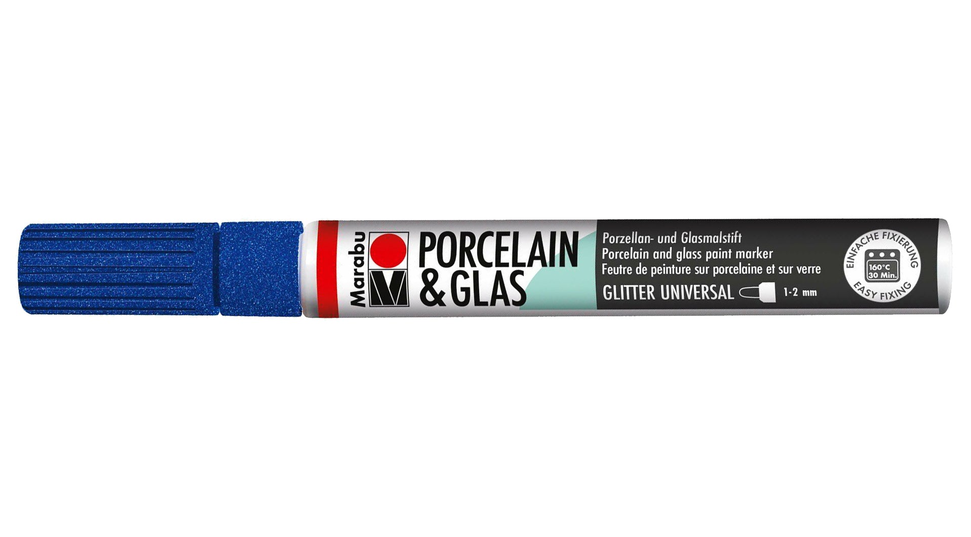 Marabu Porcelain & Glas Painter, 594 Glitter-Saphier, 1 - 2 Mm - Al Masam Stationery LLC Main image