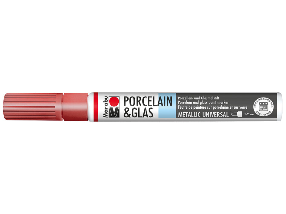 Marabu Porcelain & Glas Painter, 732 Metallic-Rot, 1 - 2 Mm - Al Masam Stationery LLC