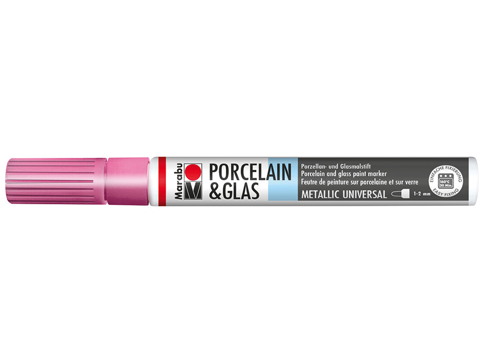Marabu Porcelain & Glas Painter, 733 Metallic-Rosa, 1 - 2 Mm Secondary image