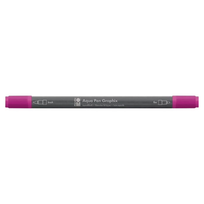 Marabu Aqua Pen Graphix in Raspberry 131, a fine-tip pen used for vibrant drawing and lettering on various surfaces.