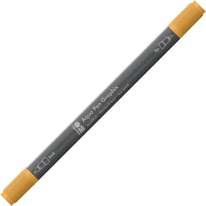 Marabu Aqua Pen Graphix in Tangerine 225, a vibrant orange pen with fine tip for artistic drawing and coloring.