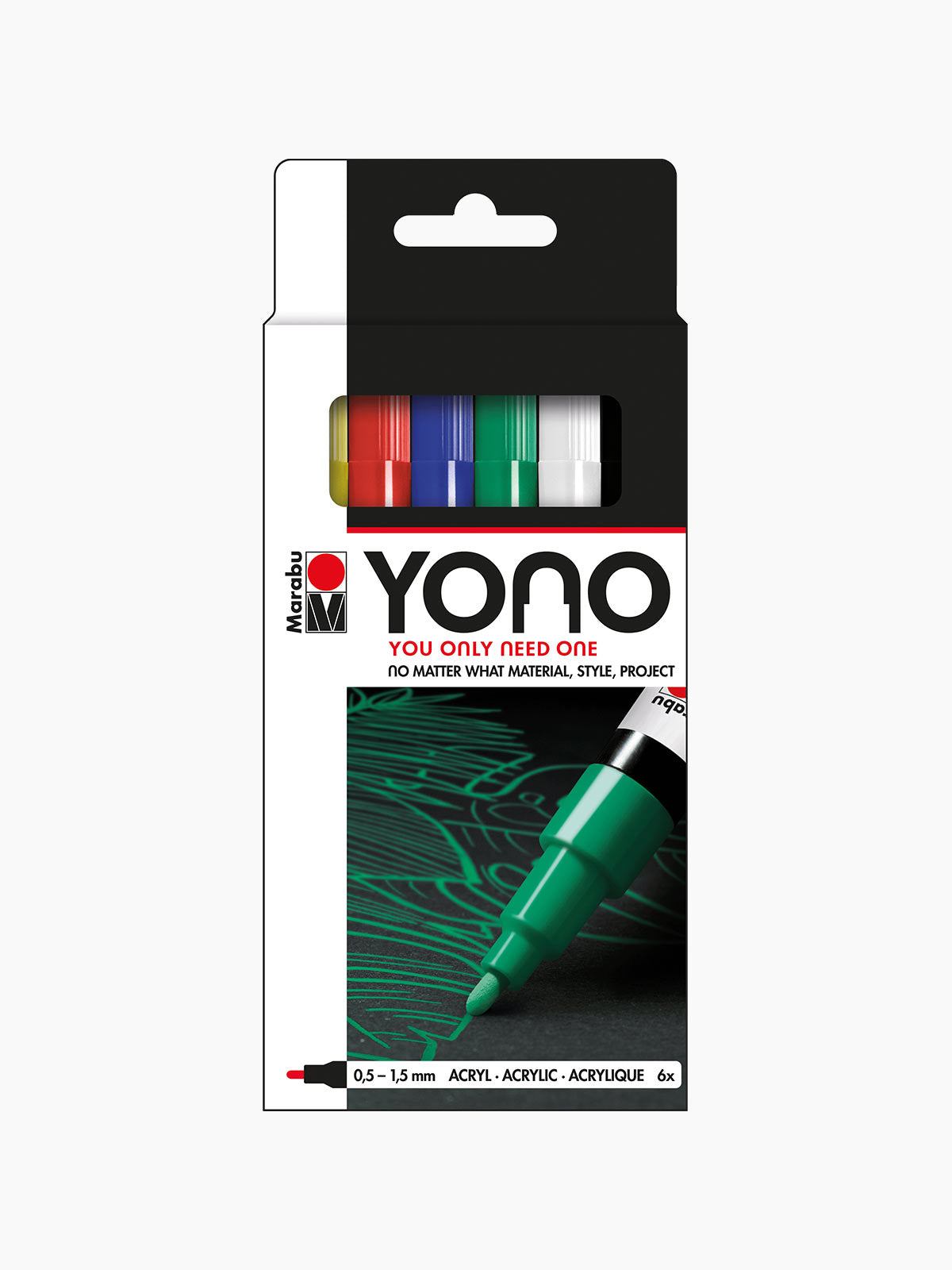 Marabu Yono Marker - (Pack of 6) - Al Masam Stationery LLC Main image