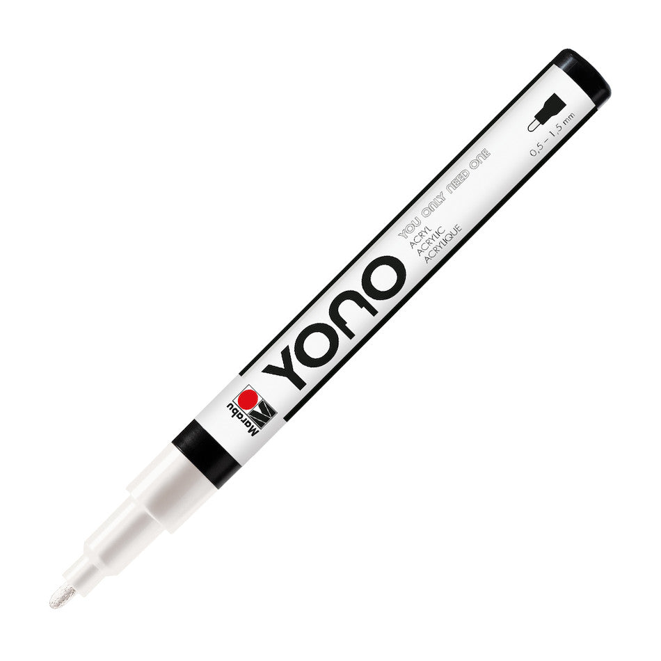 Marabu Yono Marker, White 070, 0.5-1.5 Mm - MRU 12400101070 - Al Masam Stationery LLC Main image