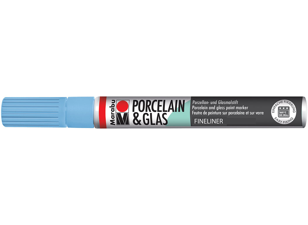 Marabu Porcelain & Glas Painter, 141 Sky-Blue, 0.8Mm - Al Masam Stationery LLC