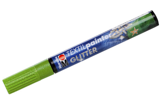 Marabu Textil Painter Glitter, 567 Glitter-Green, 3 Mm - Al Masam Stationery LLC