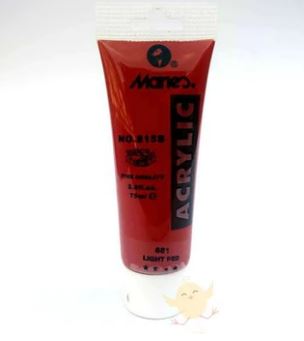 Marie's Fine ACRYLIC LIGHT RED 75ml - Al Masam Stationery LLC Main image