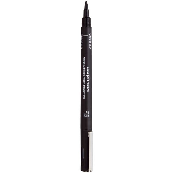 Mitsubishi Mitsubishi Uni Pin Chisel Tip 3.0mm Black - Al Masam Stationery LLC