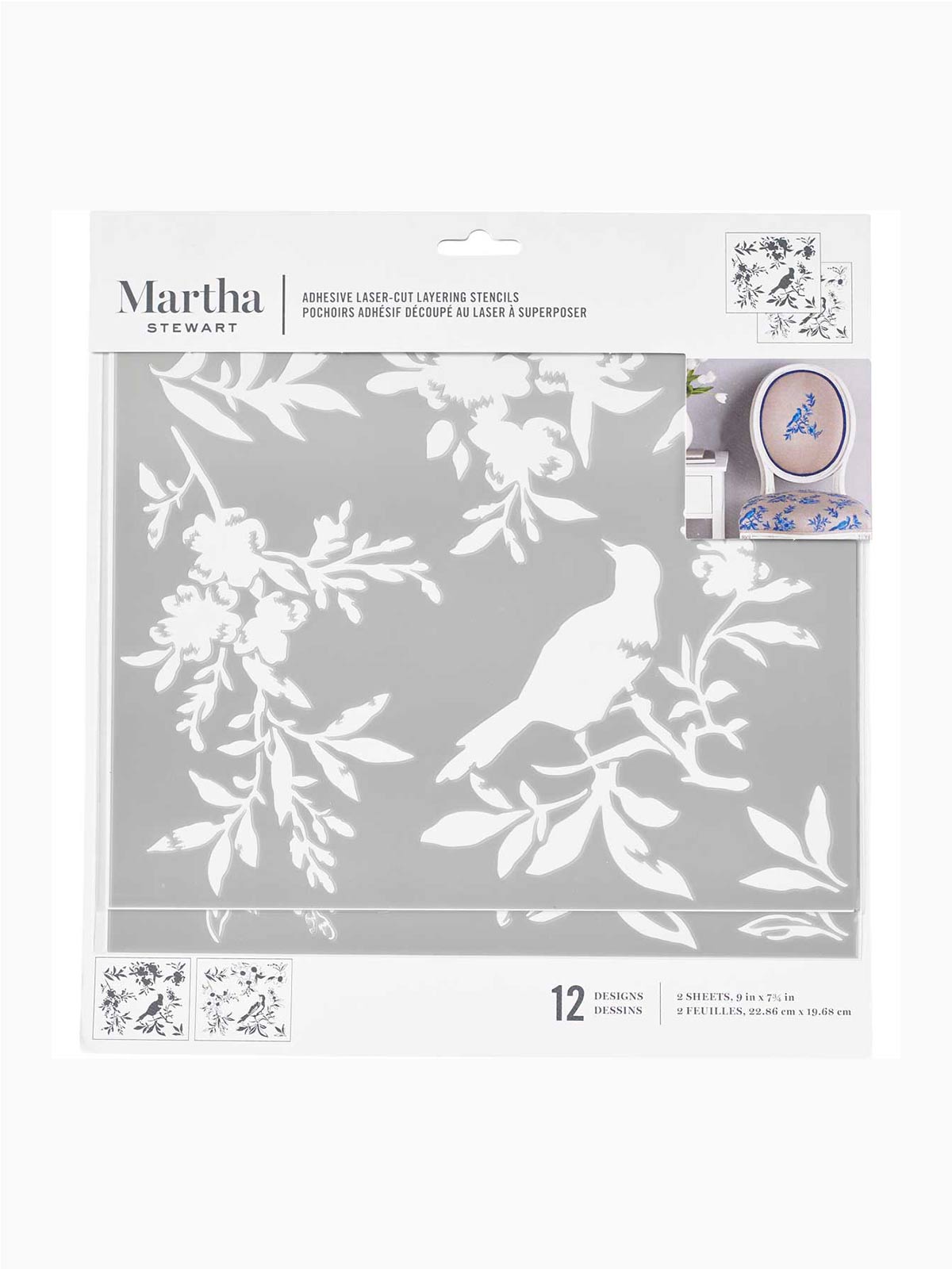 Martha Stewart Adhesive Stencils 2 Sheets Chinoiserie - MSP 17636 - Al Masam Stationery LLC